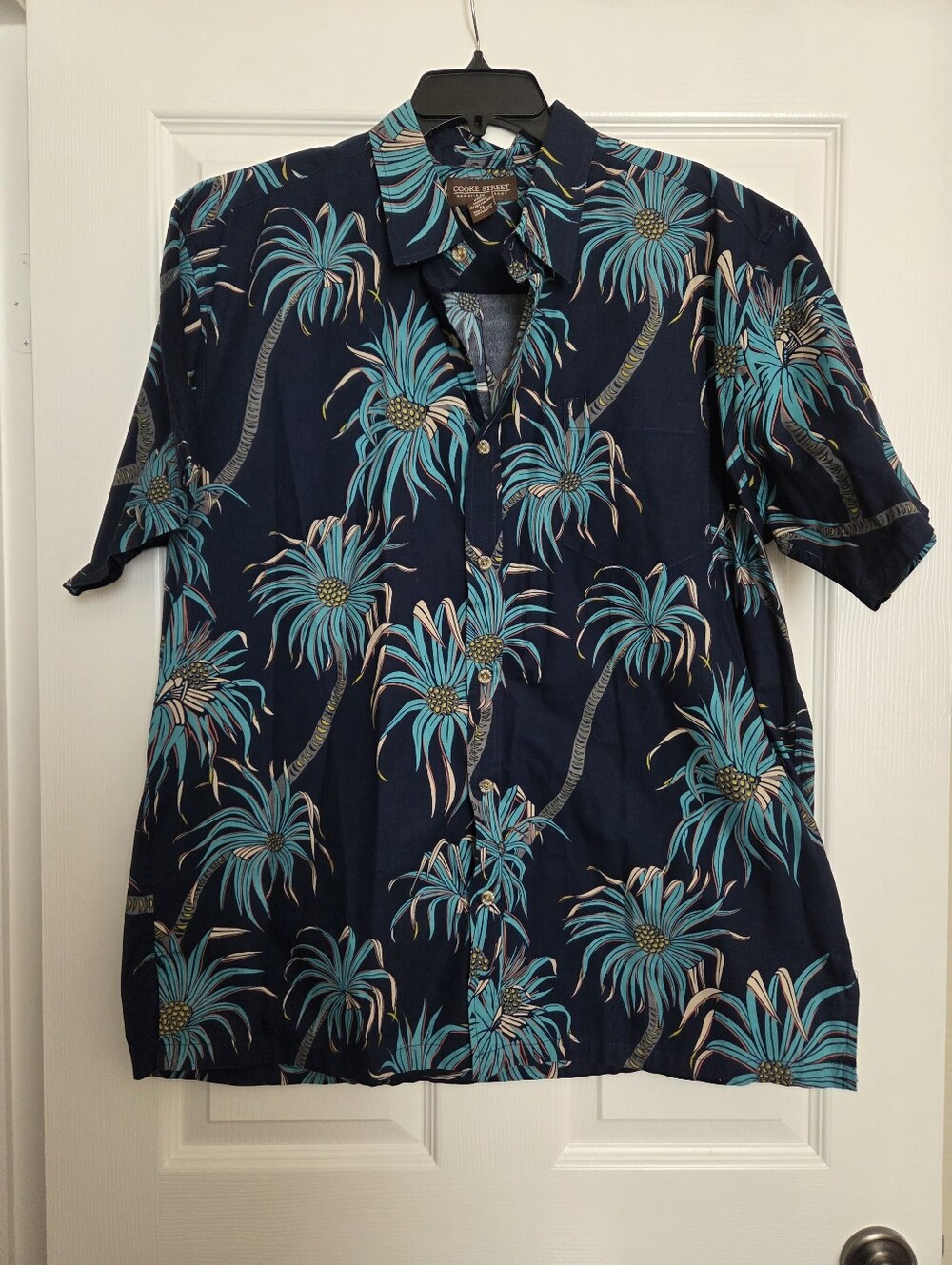 COOKE STREET HONOLULU SHIRT MENS XL Navy Blue Turquoise